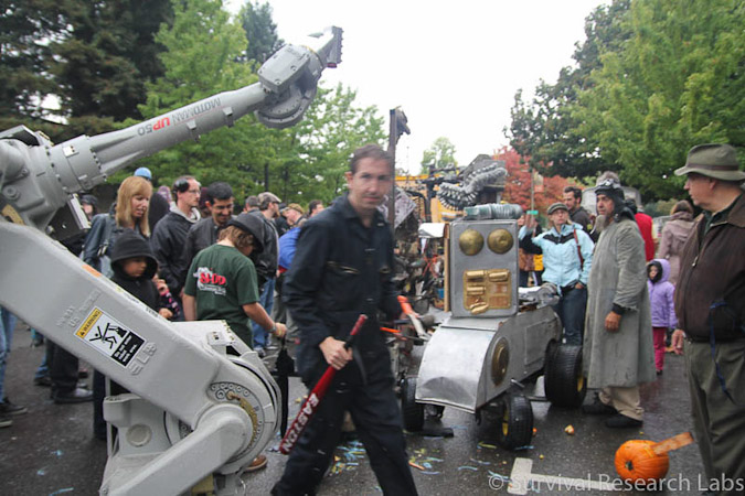 Ian Williamson saves the Motoman's bat for museum exhibit souveneir