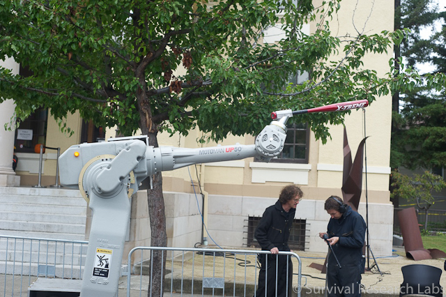 Motoman in action as Ian and Tad setup video 