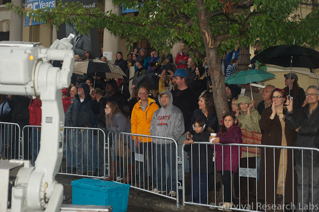 Motoman menaces audience