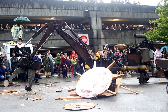 Destroyed Stick Wheel Robot and Big ARm